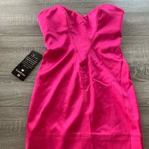 Strapless PINK Bebe dress NWT